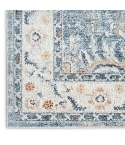 Nourison Astra Machine Washable Blue ASW20 4 ft. X 6 ft. Rect. Rug