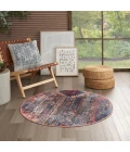 Nicole Curtis Machine Washable Series 1 Multicolor SR106 5 ft. 3 in. Round Rug