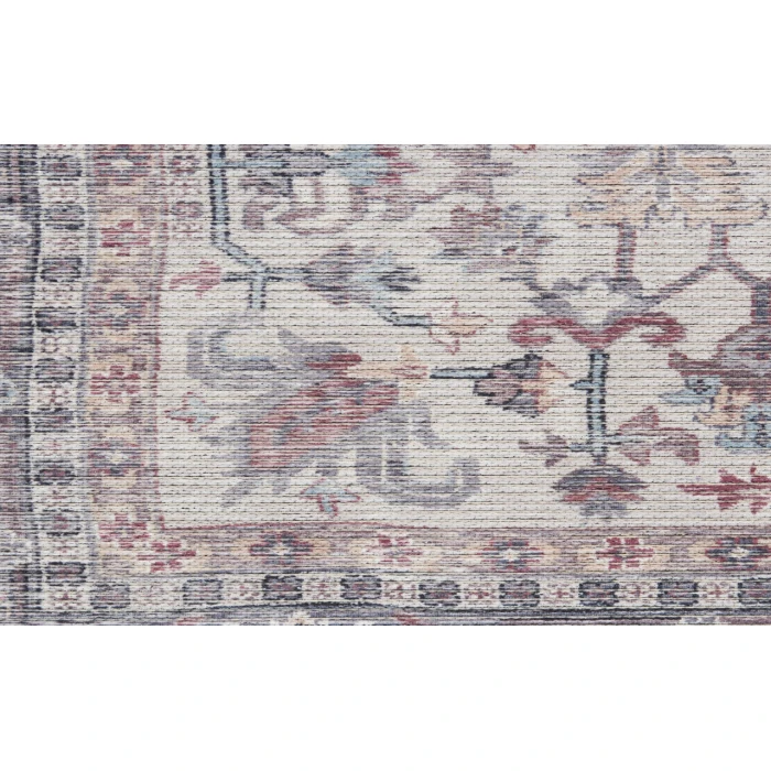 Nicole Curtis Machine Washable Series 1 Grey SR104 2 ft. 2 in. X 12 ft. Rectangle Rug