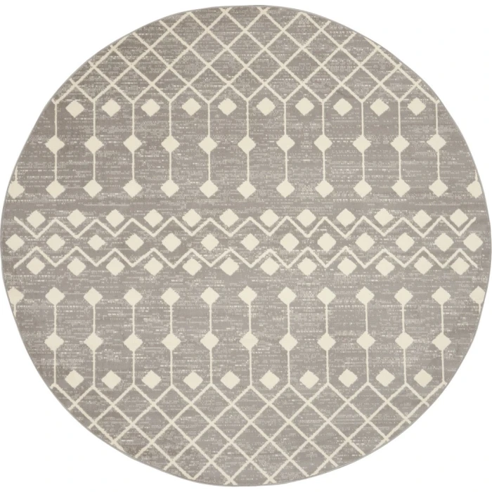 Nourison Grafix Round Area Rug GRF37-Grey