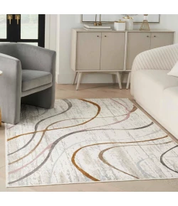 Nourison Home Glitz GLZ01 Ivory/Multi 5 ft. 3 in. X 7 ft. 3 in. Area Rug