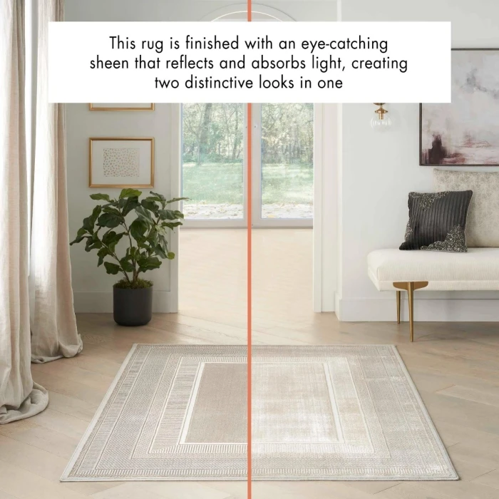 Nourison Glitz Ivory GLZ07 9 ft. X 12 ft. Rect. Rug