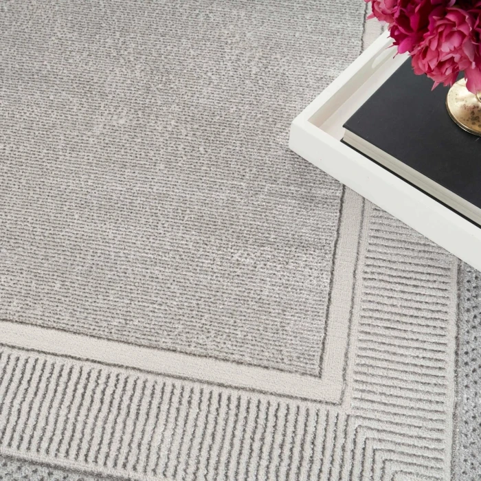 Nourison Glitz Silver GLZ07 9 ft. X 12 ft. Rect. Rug