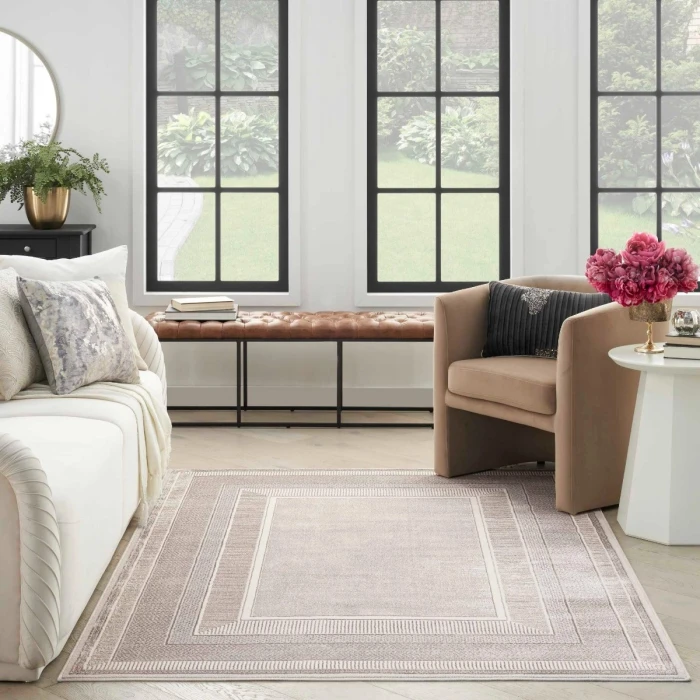 Nourison Glitz Silver GLZ07 9 ft. X 12 ft. Rect. Rug