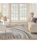 Nourison Glitz Grey Gold GLZ21 8 ft. Rect. Rug