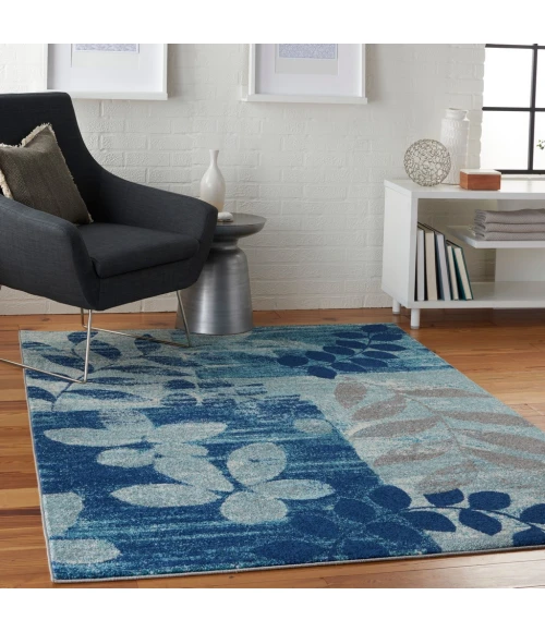 Nourison Tranquil Area Rug TRA01-Navy/Light Blue