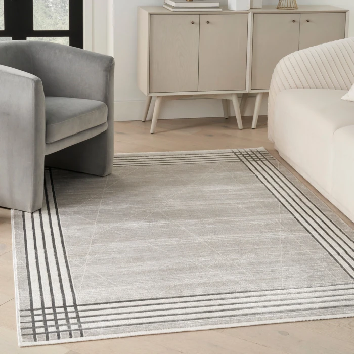 Nourison Desire Area Rug DSR01 Grey Silver