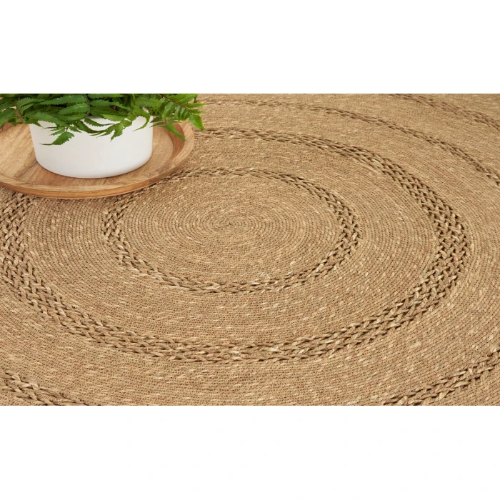 Nourison Natural Seagrass Natural NSG01 4 ft. Round Rug