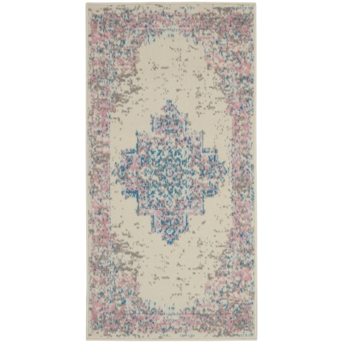 Nourison Grafix Area Rug GRF14-Ivory/Pink