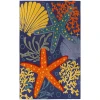 Nourison Home Aloha ALH24 Navy Multicolor 7 ft. 10 in. X 10 ft. 6 in. Area Rug