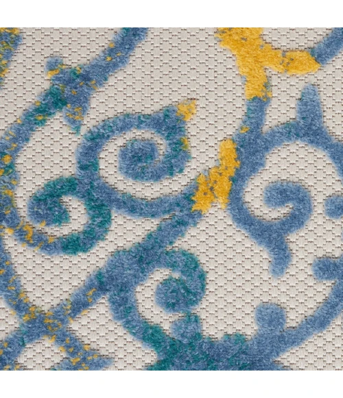 Nourison Aloha Indoor/Outdoor Area Rug ALH21-Ivory Blue
