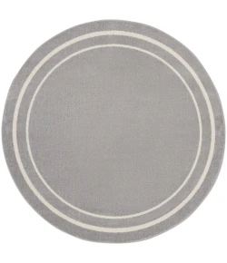 Nourison Home Nourison Essentials NRE02 Grey/Ivory 8 ft. Round Area Rug