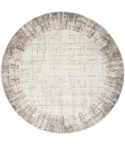 Nourison Home Elation ETN05 Ivory Grey 5 ft. 3 in. Round Area Rug