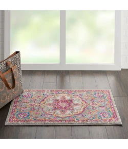 Nourison Home Passion PSN22 Grey Multicolor 1 ft. 10 in. X 2 ft. 10 in. Area Rug