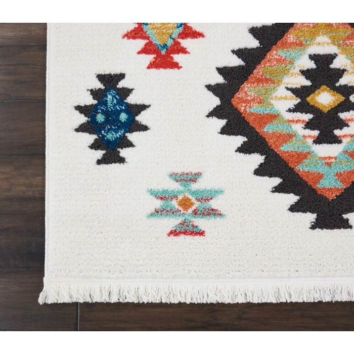 Nourison Home South Western White NAV07 3ft.11in. x 6ft.2in. Rect. Rug
