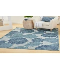 Nourison Garden Oasis Blue GOA04 6 ft. X 9 ft. Rectangle Rug