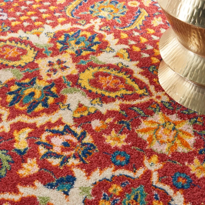 Nourison Allur Area Rug ALR03-Red Multicolor