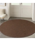 Nourison Washable Solutions Mocha WSL01 8 ft. X Round Rug