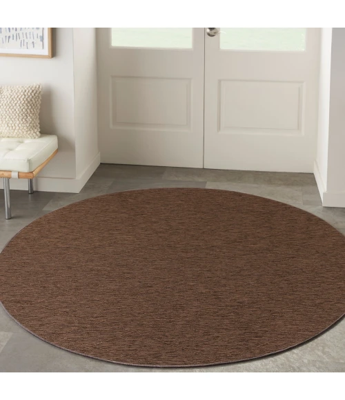 Nourison Washable Solutions Mocha WSL01 8 ft. X Round Rug