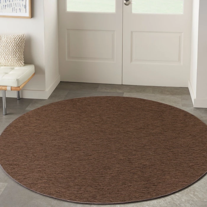 Nourison Washable Solutions Mocha WSL01 8 ft. X Round Rug