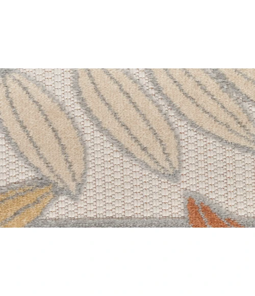 Nourison Aloha Blue Mocha ALH18 6 ft. X 9 ft. Rectangle Rug