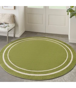 Nourison Home Nourison Essentials NRE02 Green Ivory 4 ft. Round Area Rug