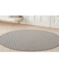 Nourison Courtyard Ivory/Charcoal COU01 5 ft. Round Rug