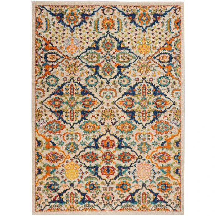 Nourison Allur Area Rug ALR03 Ivory Multicolor