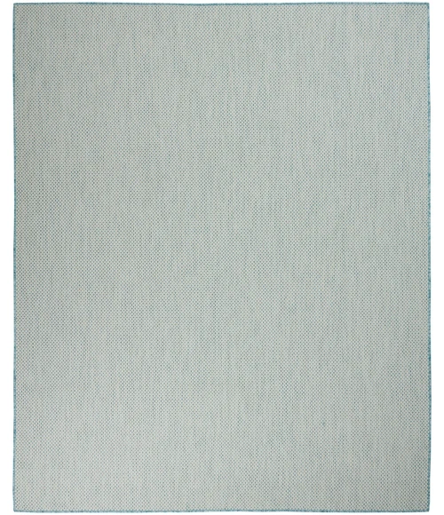 Nourison Courtyard Area Rug COU01-Ivory Aqua