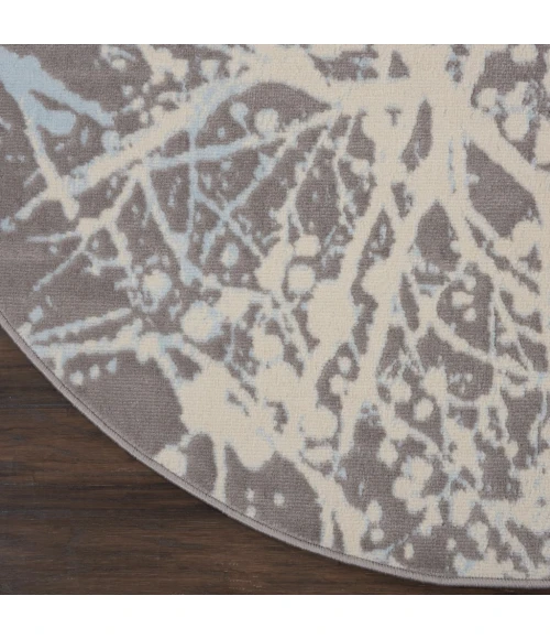 Nourison Jubilant Round Area Rug JUB12-Grey