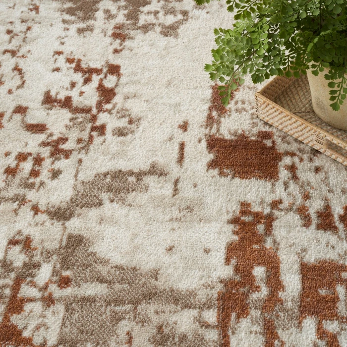 Nourison Quarry Ivory Rust QUA01 4 ft. X 6 ft. Rect. Rug