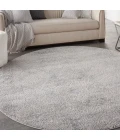 Nourison Rustic Textures Area Rug RUS09 Ivory/Light Blue 5'3" Round