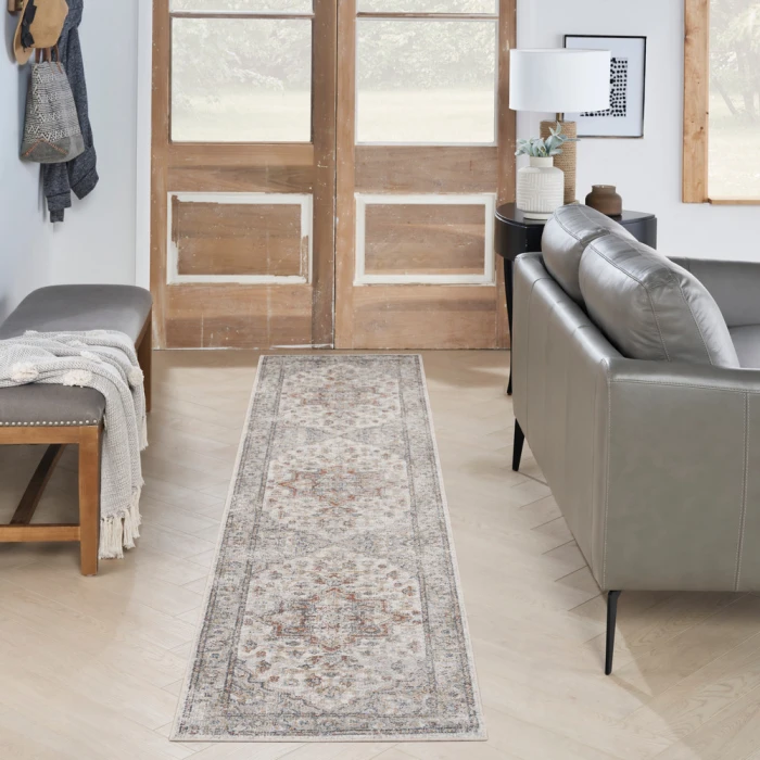 Nourison Astra Machine Washable Area Rug ASW12 Grey/Multi