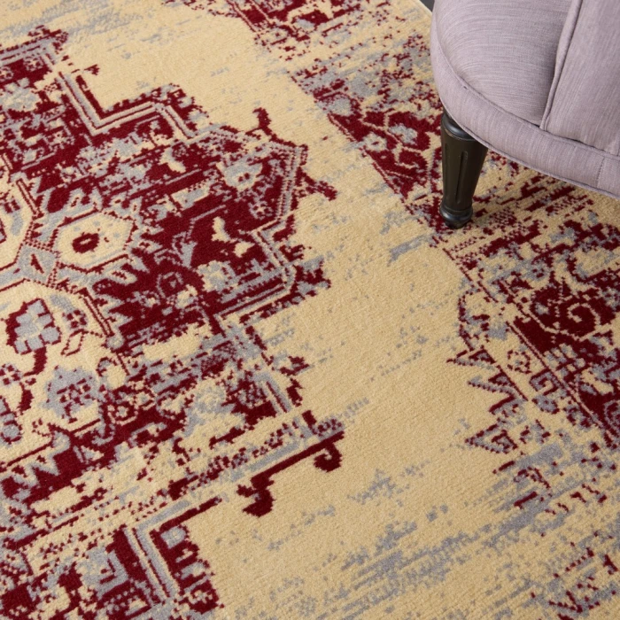 Nourison Grafix Area Rug GRF14-Cream/Red
