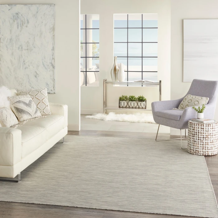 Nourison Positano Area Rug POS01 Light Grey 10' x 14'