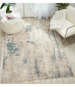 Nourison Home Maxell MAE17 Ivory/Teal 3 ft. 10 in. X 5 ft. 10 in. Area Rug