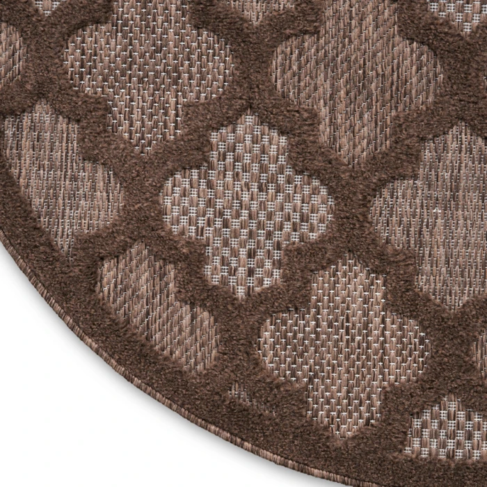 Nourison Home Easy Care Brown NES01 4 ft. Round Rug