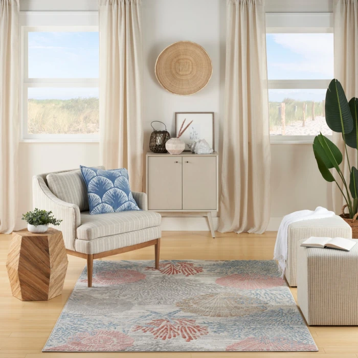 Nourison Seaside Multicolor SDS04 4 ft. X 6 ft. Rect. Rug