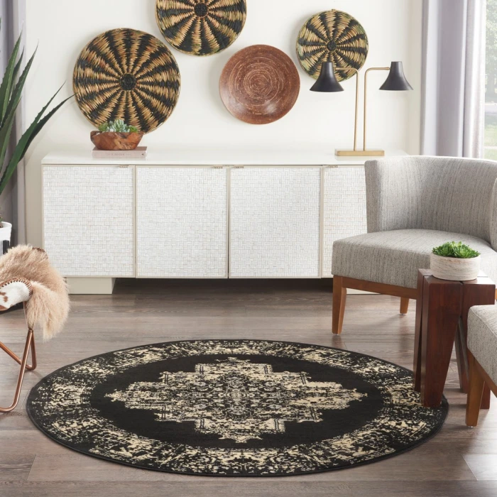 Nourison Grafix Area Rug GRF14-Black
