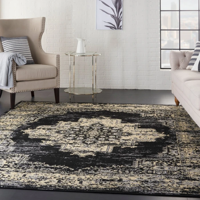 Nourison Grafix Area Rug GRF14-Black