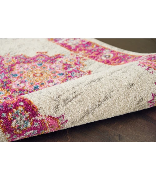 Nourison Passion Runner Area Rug PSN03-Ivory/Fuchsia