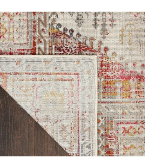 Nourison Vintage Kashan Area Rug VKA08-Ivory Red