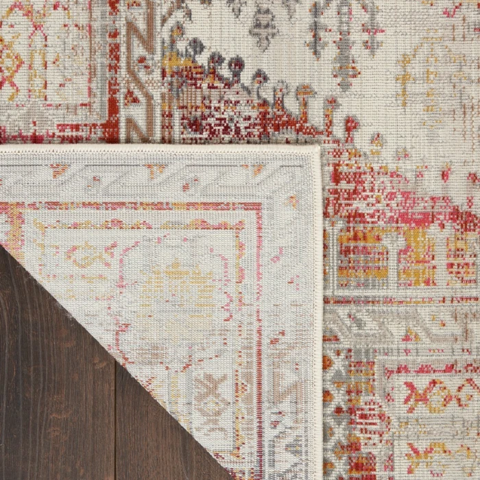 Nourison Vintage Kashan Area Rug VKA08-Ivory Red