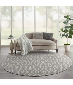 Nourison Home Jubilant JUB19 Grey 8 ft. Round Area Rug