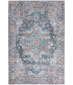 Nourison Home New Concept Washables SR101 Light Blue Multicolr 6 ft. X 9 ft. Area Rug
