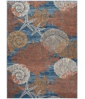 Nourison Seaside Blue Multicolor SDS04 6 ft. X 9 ft. Rect. Rug