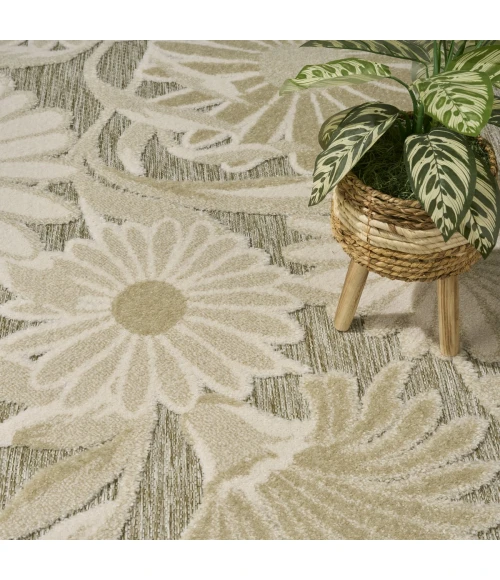 Nourison Aloha Ivory Sage ALH33 9 ft. X 12 ft. Rect. Rug