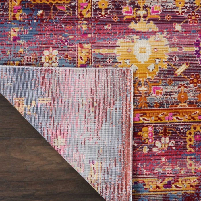Nourison Vintage Kashan Area Rug VKA03-Red/Multicolor