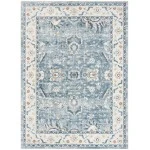 Nourison Home Astra Machine Washable ASW20 Blue 5 ft. 3 in. X 7 ft. Area Rug