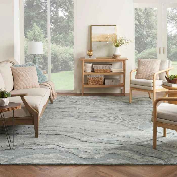Nourison Graceful Blue GRU01 8 ft. X 10 ft. Rect. Rug